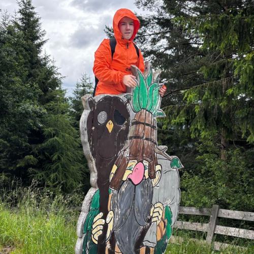 Schülergruppe in der Schlick 2000 beim Wandern