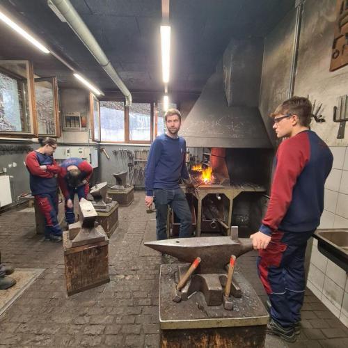 Schmiede in der ÖBB Lehrwerkstätte