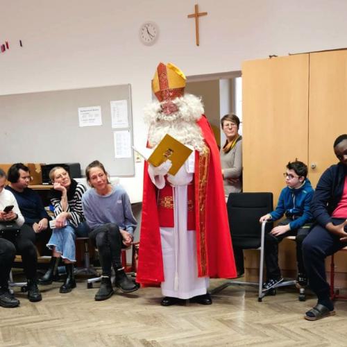 Nikolaus mit Schüler