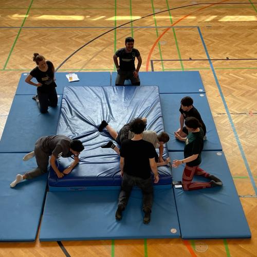 Schüler bei einem Kampf