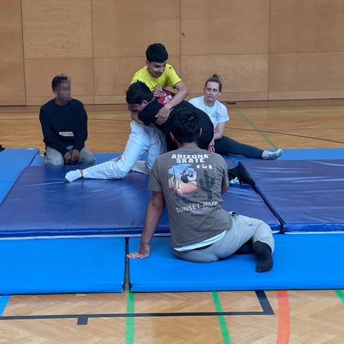 Schüler bei einem Kampf