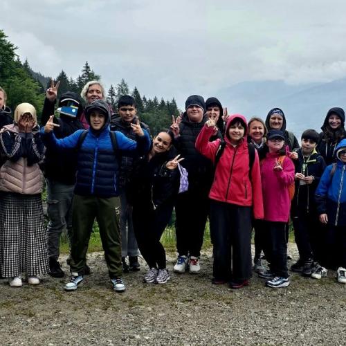 Gruppenbild der Schüler am Wandertag