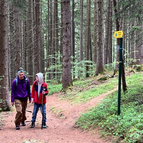 Schüler beim Wandern