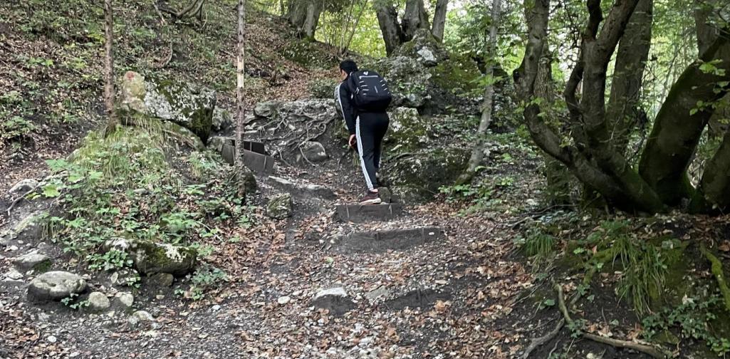 CB Schüler auf dem Weg zur Enzianhütte