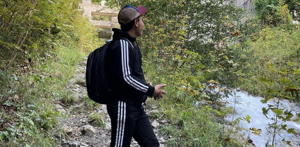 CB Schüler auf dem Weg zur Enzianhütte