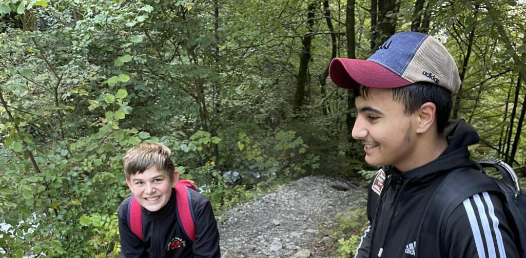 CB Schüler auf dem Weg zur Enzianhütte