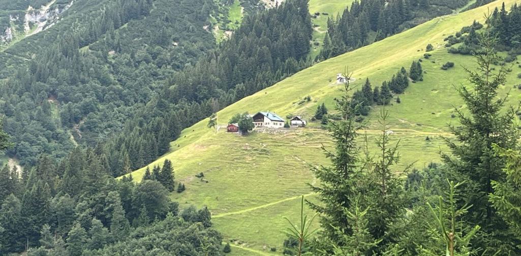 Blick auf die Höttiger Alm